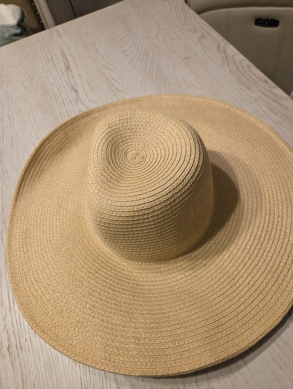 J Crew Classic Wide-Brim Straw Sun Hat - Natural NWOT